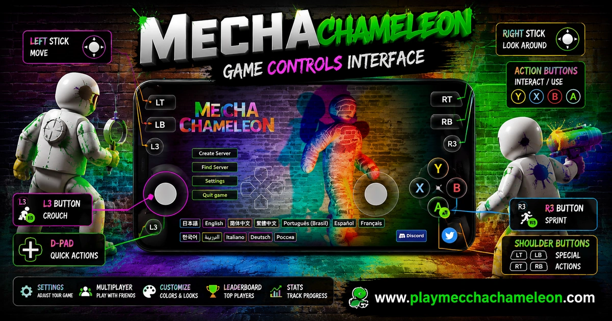 PC controls and game interface for Mecha Chameleon