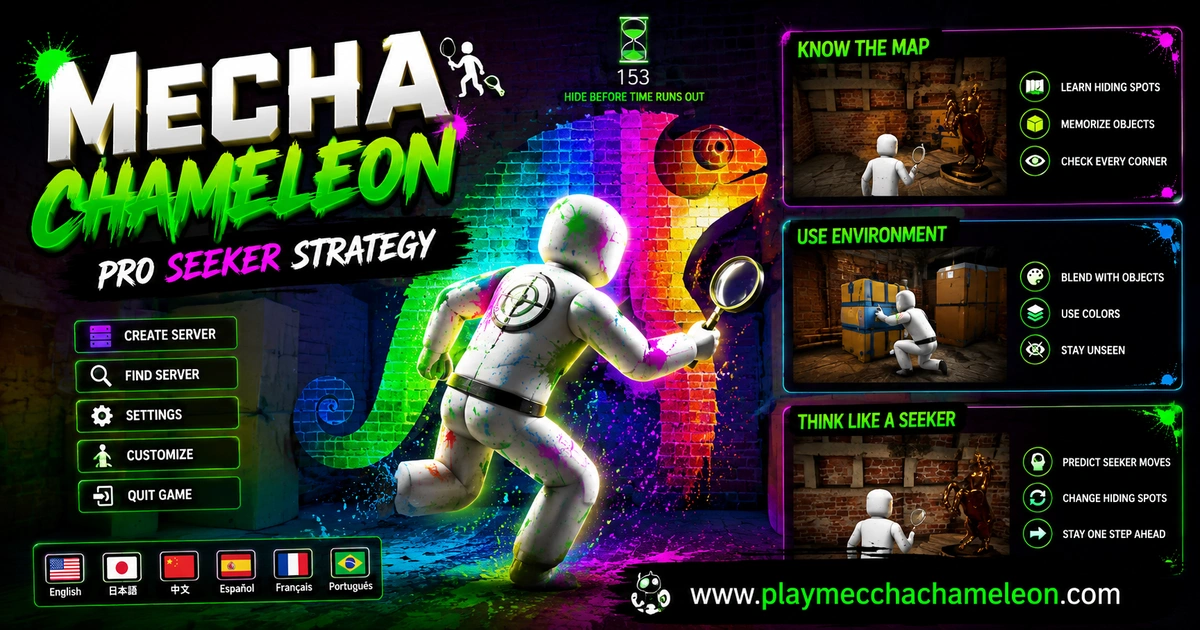 A Seeker looking for hidden players in a Mecha Chameleon match